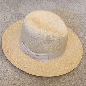 Joie straw fedora or beach hat